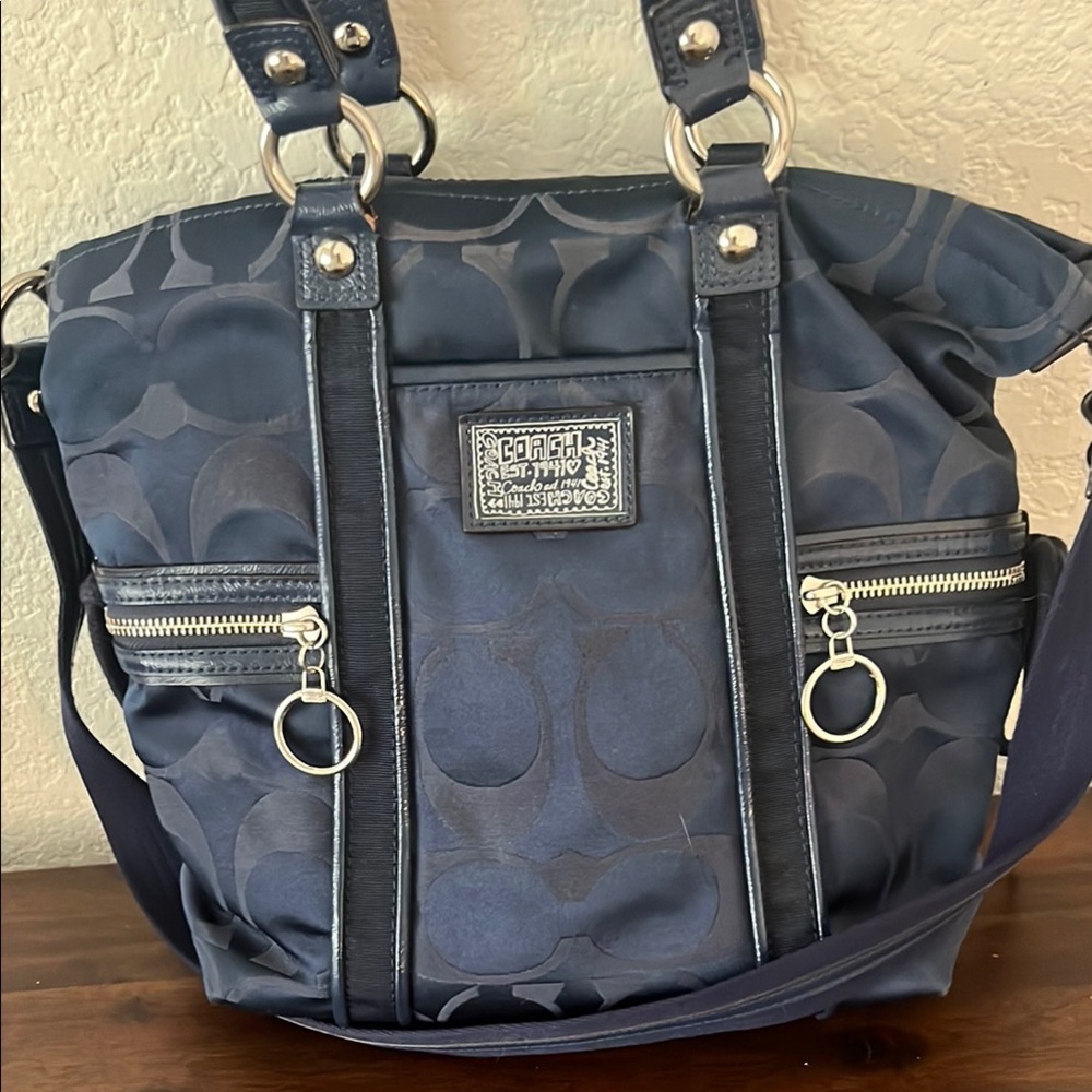 Coach Poppy Navy Blue Purse Vintage 2000’s